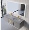 Castello Usa Thames 60-inch Gray Vanity Set with Gray Top and Gold Handles CB-MC-60G-GLD-20146-GR - alternate 5